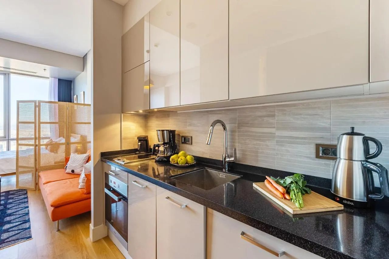 Modern Studio Flat With Panoramic City View In Atasehir Istanbul Lägenhet